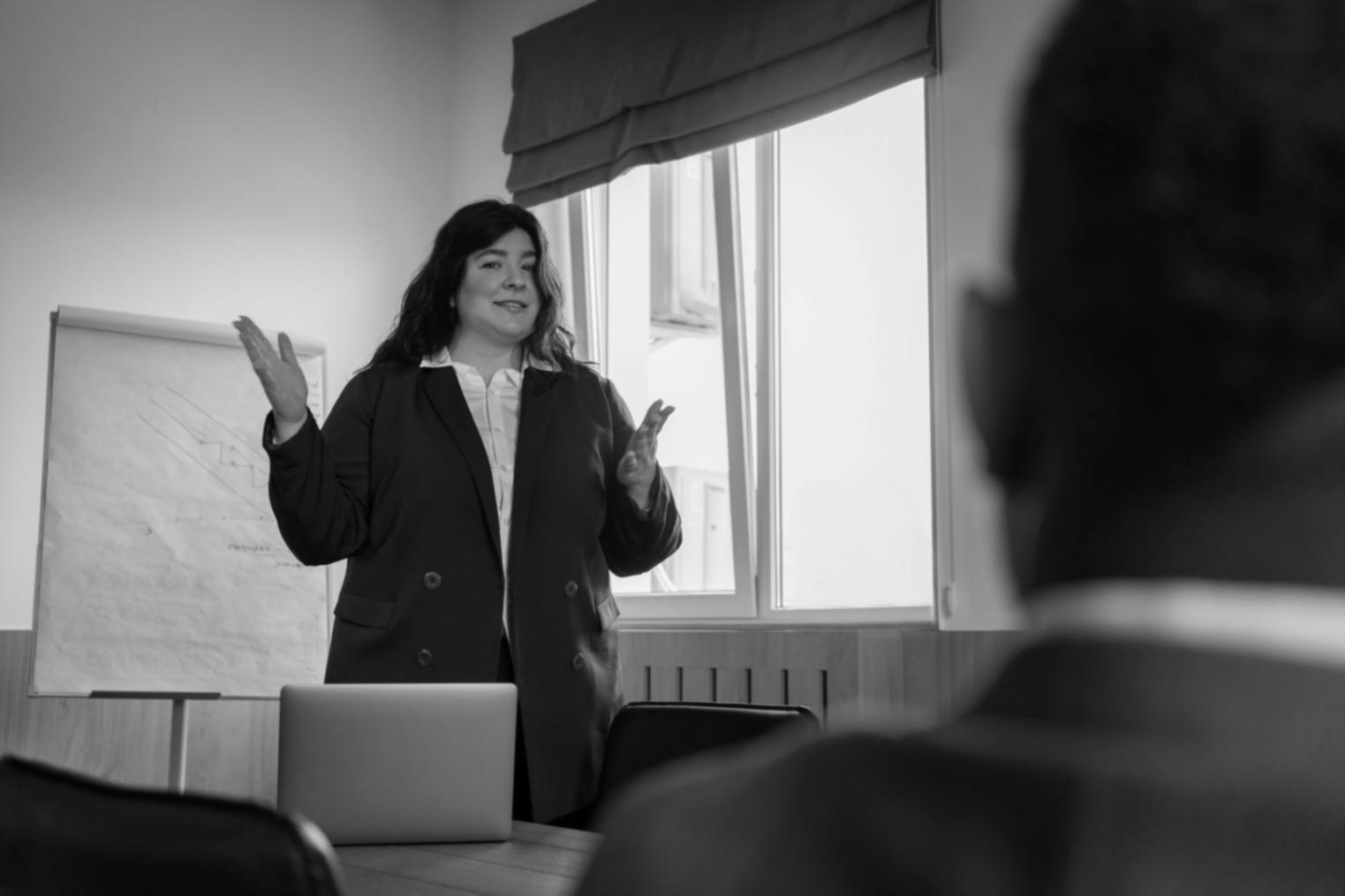 Industry professional presenting
