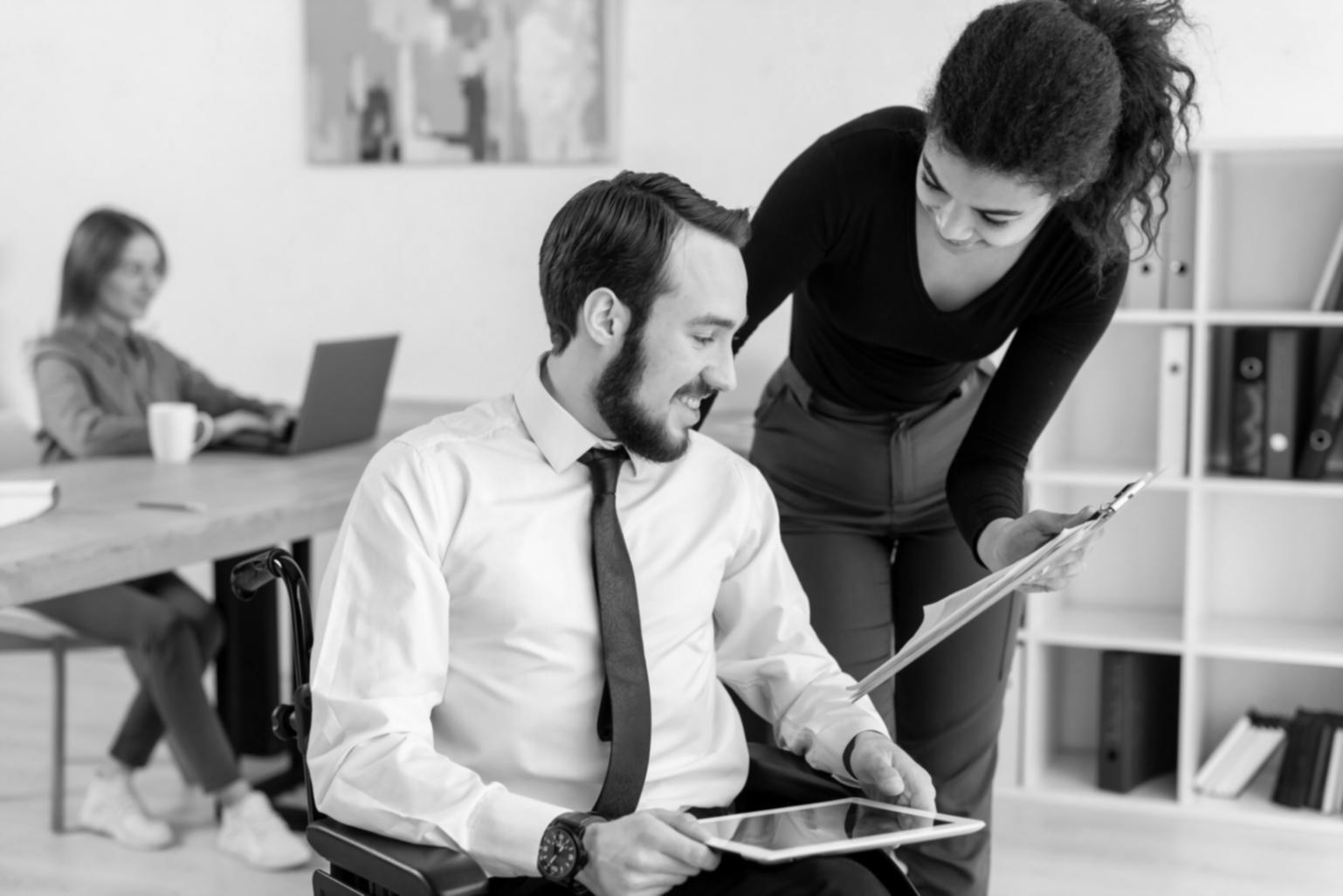 Financial professionals analysing market data and investment portfolios in a modern trading environment